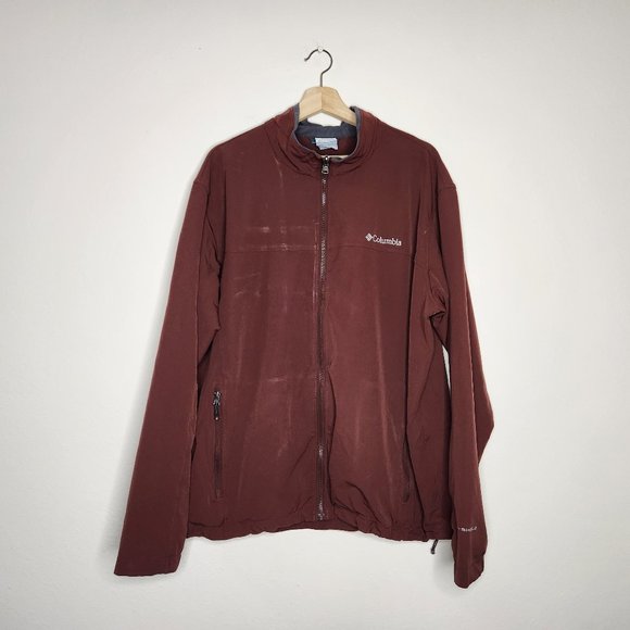 Columbia Men's XXL 2XL Red Full Zip Erudite II Interchange Jacket Outdoor Pocket - Picture 2 of 6